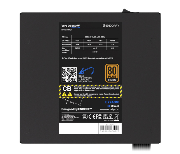 ENDORFY Vero L6 550W 80 Plus Bronze - 1455919 - zdjęcie 8